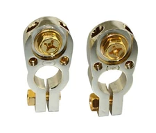 Gold Plated 2X8GA Battery Terminal Car Battery Post SKBT-038 Positive Negative