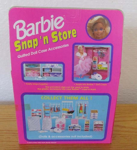 1992 Barbie Snap 'N Store estuche acolchado para muñecas accesorios de almacenamiento número 12140 NRFB - Imagen 4 de 6