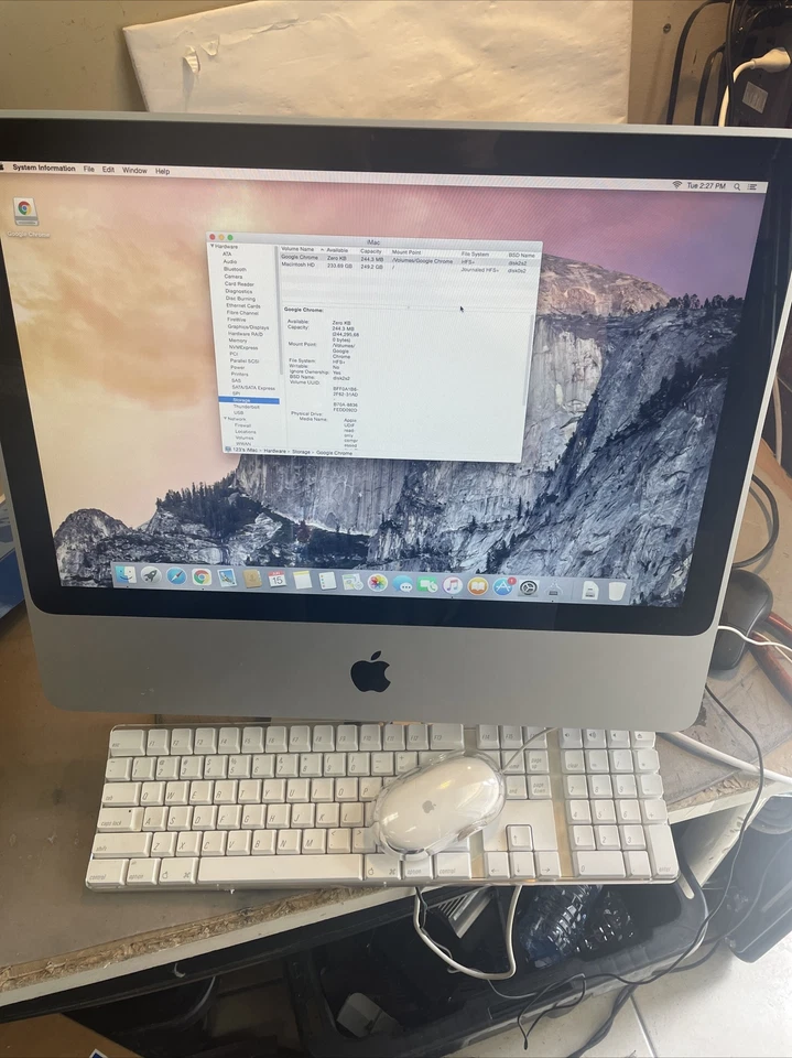 (Nice)Apple iMac 20” mid 2007 C2D 2GHZ 4GB 250GB ATI HD 2400 XT Yosemite 10.10.5 - Image 2 of 4