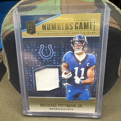 MICHAEL PITTMAN JR. 2024 PANINI DONRUSS ELITE NUMBERS GAME PATCH /49 gold NG-MPI