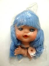 Vintage CUTE 5" Adorable Girl Doll Vinyl Head w/Yarn Hair Pigtales w/2 Hands Pkg