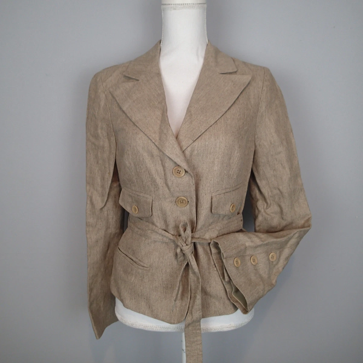PINKO logo-buckle belted blazer