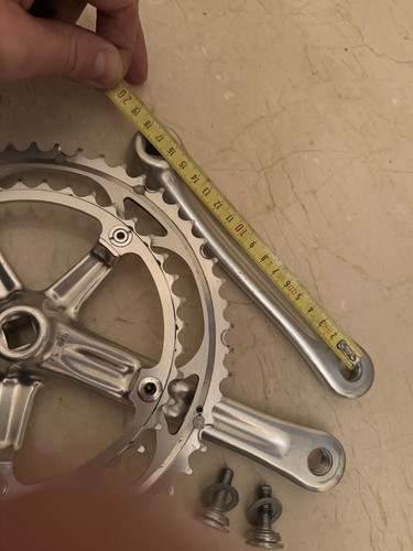 bielas campagnolo record 170 - Doble Plato 39/52 Grupo Titanium 9-10 Velocidades - Imagen 10 de 12