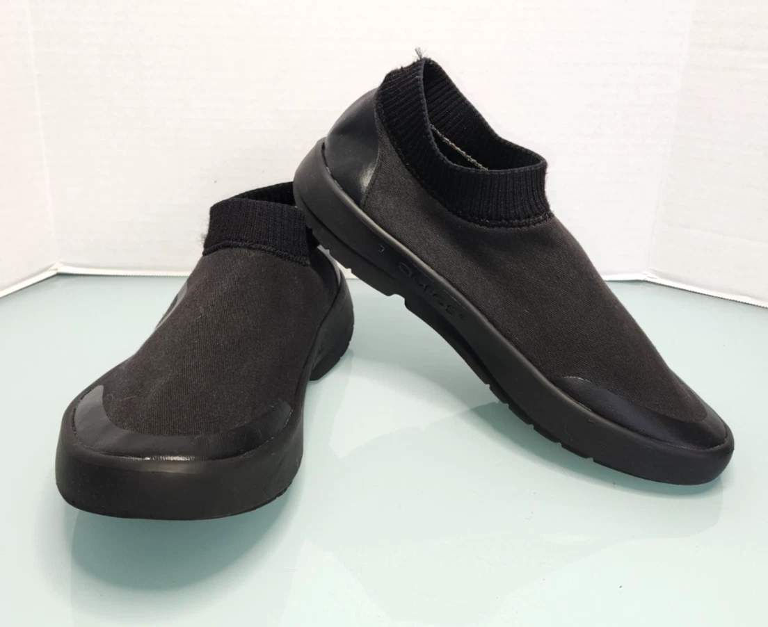 Oofos OOMG Eezee mens black high top recovery pull on shoes Mint Sz 11.5