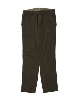 HUGO BOSS Herren Regular Fit Chino Hose IT 46 Small W29 L32 Khaki Baumwolle BK04
