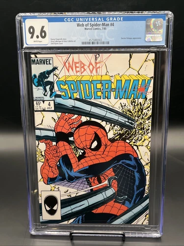 Web of Spider-Man #4 (Marvel Comics July 1985) CGC Graded 9.6 White Pages