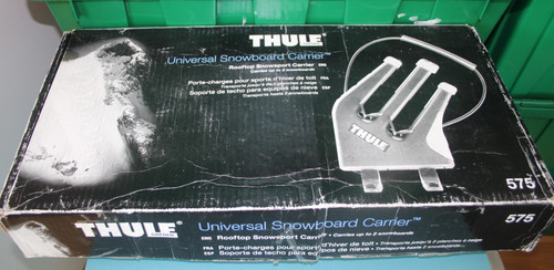 USED THULE 575 UNIVERSAL SNOWBOARD CARRIER W/ LOCKS & NEW KEY