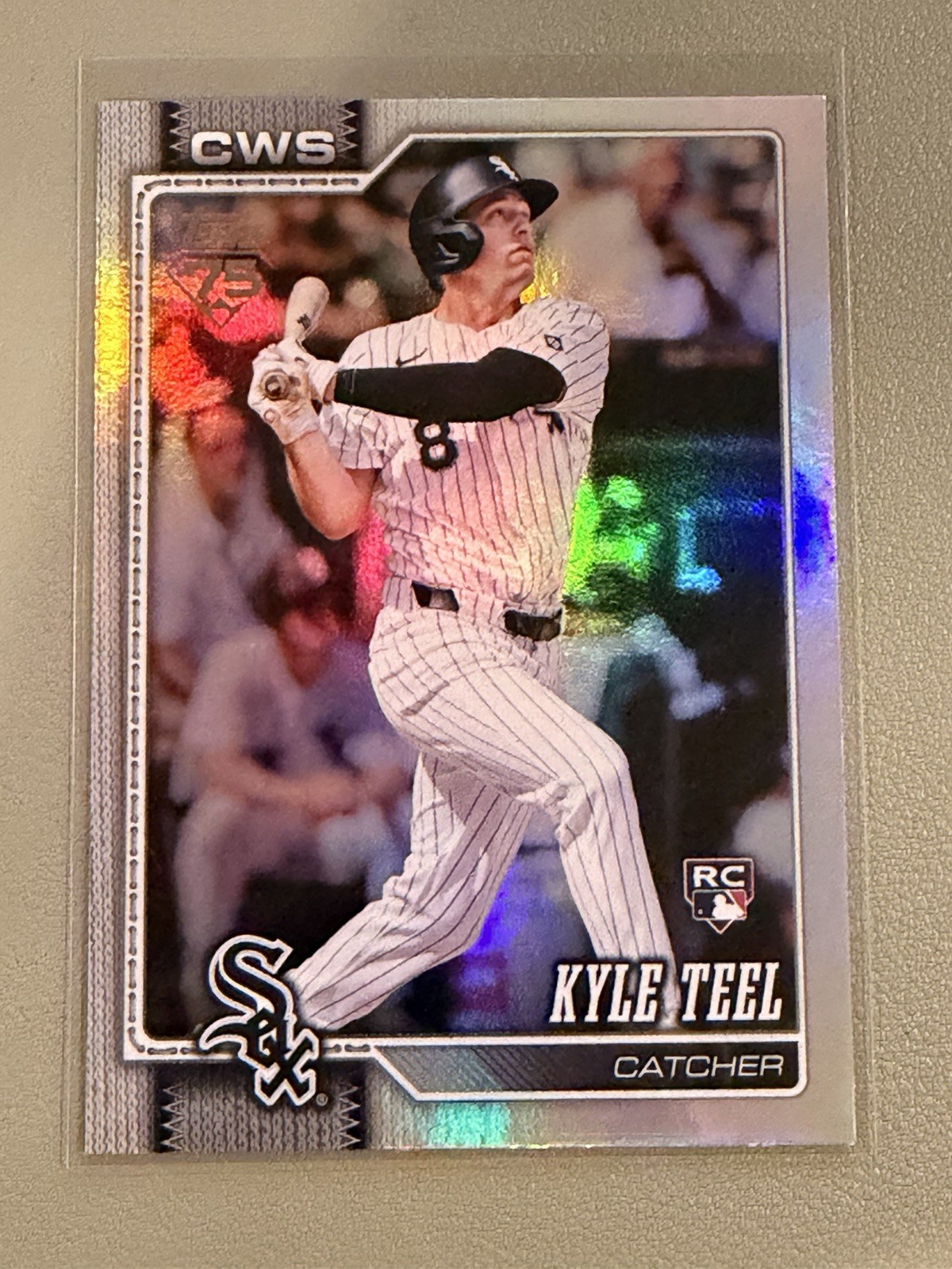 2026 Topps Series 1 Kyle Teel RC Rookie Rainbow Foil #201 White Sox