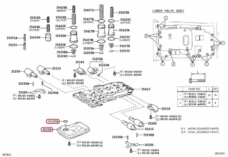 TOYOTA OEM 5.7L TRANSMISSION OIL FILTER STRAINER W/ O-RING & GASKET For TUNDRA - Image 3 of 4