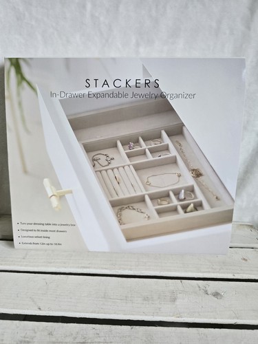 Apiladores en Cajón Expandible JOYERÍA ORGANIZADOR NUEVO CON ETIQUETAS de tienda de contenedores