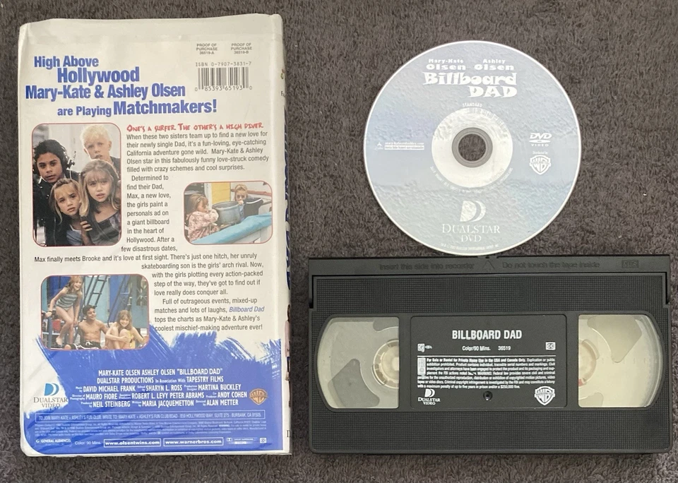 Billboard Dad 1998 VHS & DVD (DISC ONLY) Mary-Kate & Ashley Olsen Jessica Tuck - Image 2 of 2
