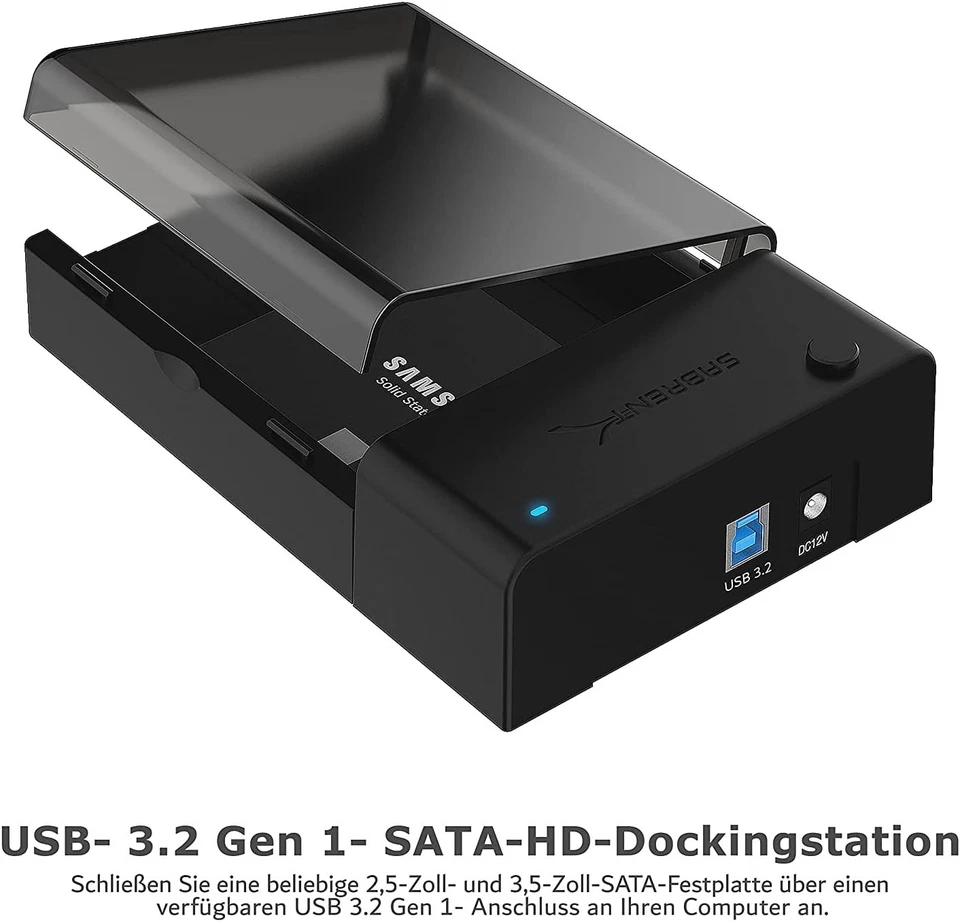 SABRENT SSD/HDD 2,5/3,5 Zoll Docking Station Festplatten Gehäuse Adapter USB 3.2 - Bild 3 von 4
