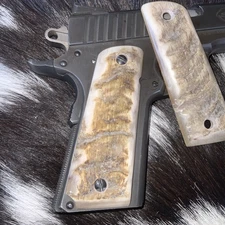1911 Full size Pistol grips Genuine Rams Horn, Standard 1911 (805G)