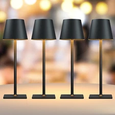 4 Pack Rechargeable Cordless Led Table Lamps,Cordless Lamp with 6000mAh Batte...