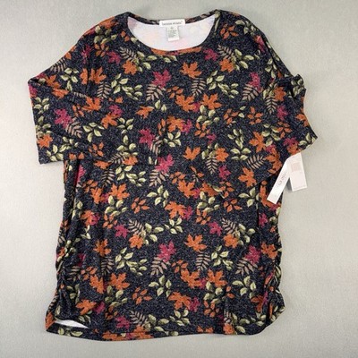 Women s Bonnie Evans Long Sleeve Floral Knit Blouse Top Multicolor Size XL