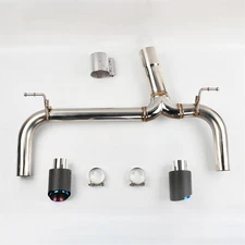 Black Chrome Carbon Axle Back Muffler Exhaust For BMW F30 F32 335i 435i 2012-16