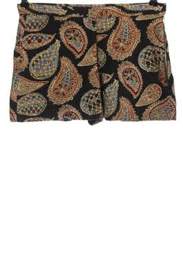 ZARA Short moulant Dames Pantalon court T EU 36 noir-crème-bleu élégant - Photo 1/4