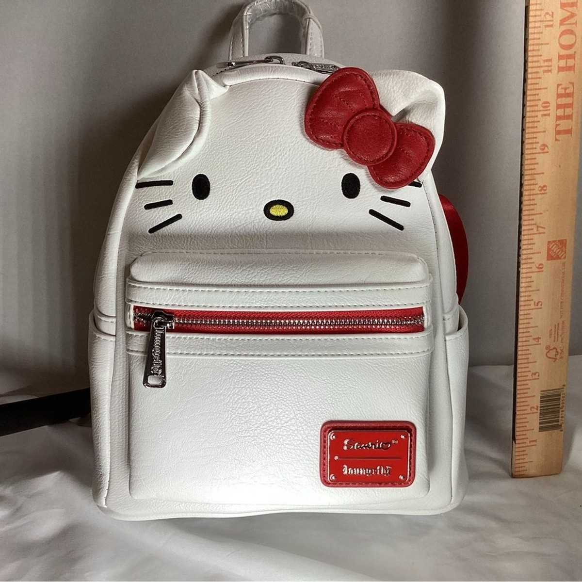 Hello Kitty White and Red Mini Backpack with Bow Accent by Loungefly White Hello Kitty Mini Backpack by Sanrio | UC Santa Barbara  main image 3