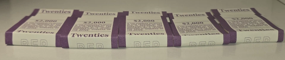 5 BEP Currency Money Cash Straps Total -From 2006 $20 ($20000)  BEP Brick - Image 3 of 4