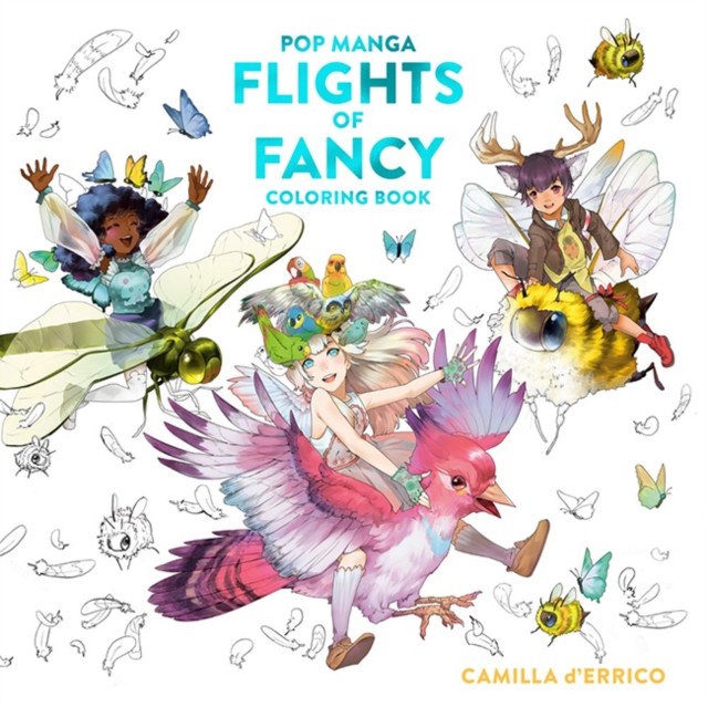 Pop Manga Flights of Fancy Coloring Book by Camilla D'Errico (Paperback Book)