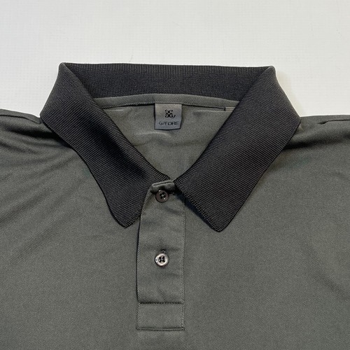 G/Fore Polo Shirt Mens Large Gray Black Performance Golf Athletic Lightweight - Picture 3 of 12