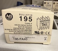 Allen Bradley 195-FA40 Add On Contact Block Series A Rockwell Automation 195FA40