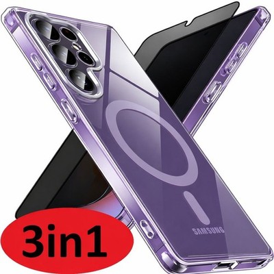 Hülle+2x Sichtschutz Glas für Samsung S26 Plus Ultra Panzerfolie MagSafe Case