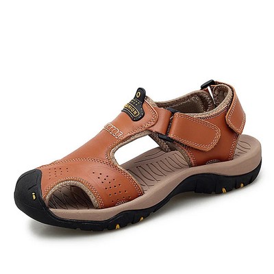 Men's Beach Shoes Comfortable Breathable Flat Bottomed Wear-resistant Sandals
