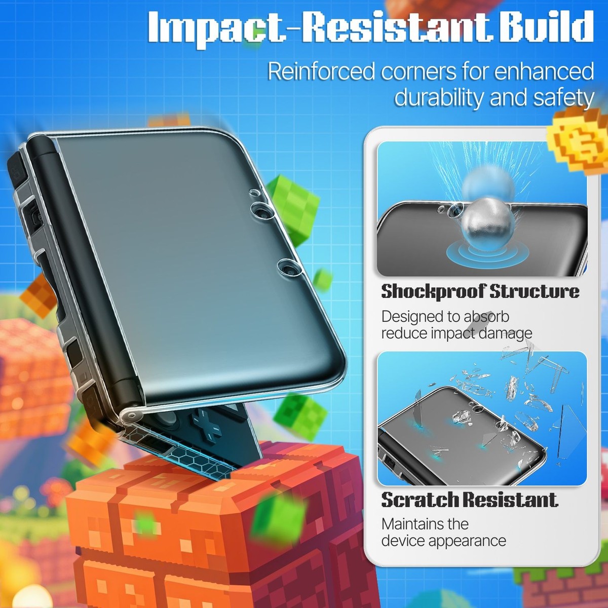 Clear Hard Crystal Protective Case Cover For Nintendo 3DS XL