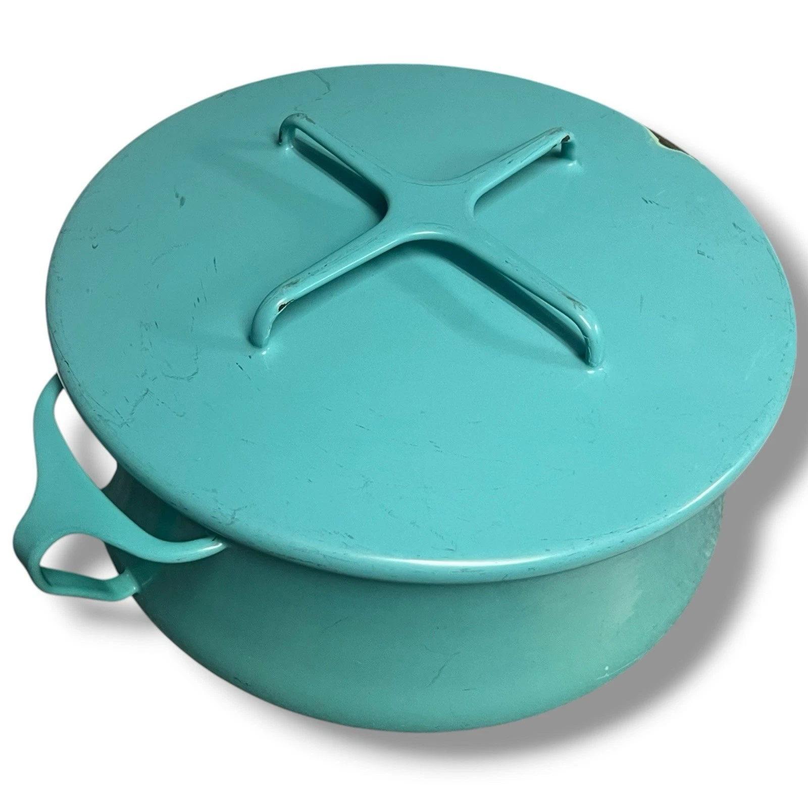 Vintage Dansk Kobenstyle JHQ Turquoise Enamel Pot w Lid MCM Denmark
Opens in a new window or tab