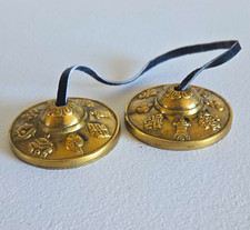 Brass Finger Cymbals Pair 2 Pieces with Strap - Finger Cymbals Model