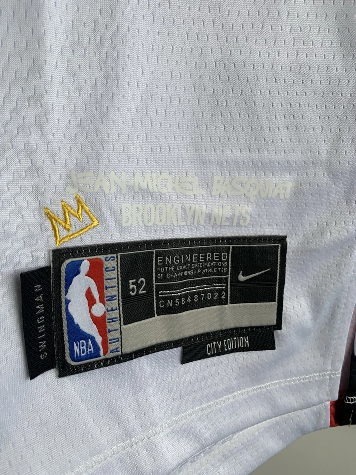Nike Brooklyn Nets Jersey Elite Men Size 52 Authentic Basquiat Cam Thomas NWT - Image 4 of 4