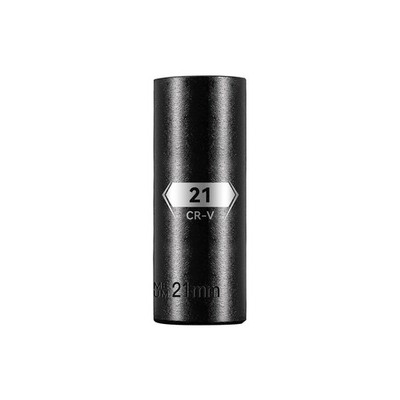 BLACKROBOT 1/2 Inch Drive 6-Point Deep Socket, 21mm Impact 21 mm 