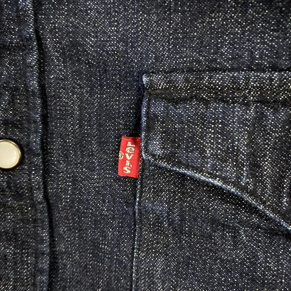 Camisa Levi's Denim Western Para Hombres Mediana Calce Ajustado Perla A Presión Vaquero Ranchero Azul Foto 4 de 4