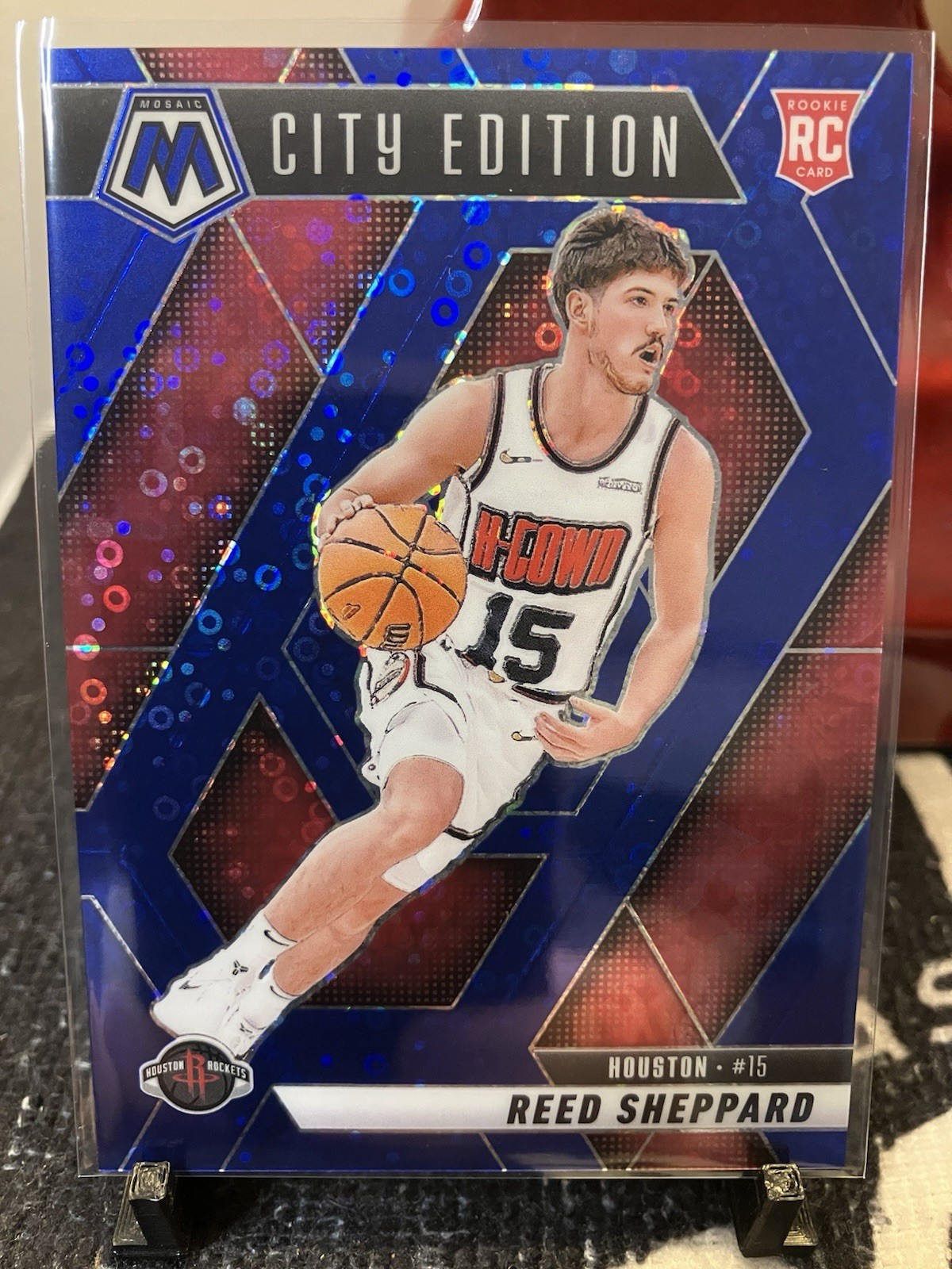 2024-25 Panini Mosaic Reed Sheppard #276 RC Rookie City Edition Disco Blue /85