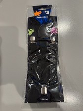 Black Adult Unisex Costume One Size Suspenders New Halloween Solid Color