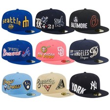 MLB Cap Baseball Teams Collection Series 59FIFTY Fitted Men's Hat Atlanta Braves