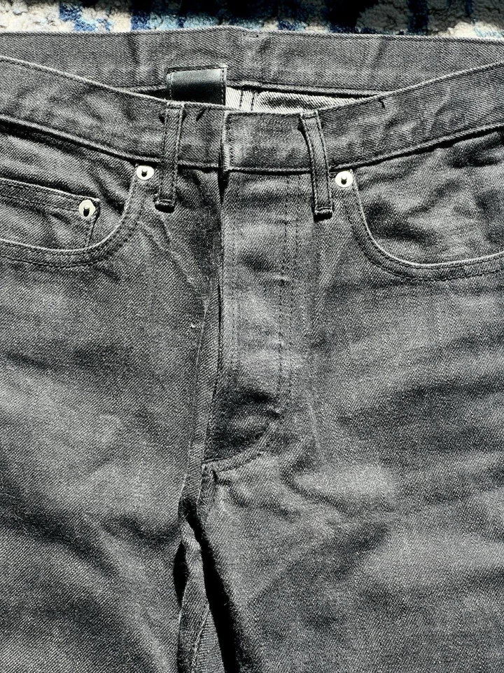 Jeans de mezclilla crudos oscuros vintage archive Dior Homme 03AW Luster Hedi Slimane, talla 28 Foto 3 de 4