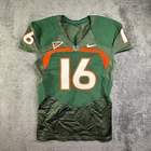 Miami Hurricanes Nike Game Worn Jersey #16 NCAA Football ACC 2011-2015 Green