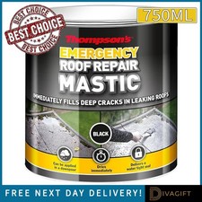 THOMPSONS BLACK EMERGENCY ROOF REPAIR MASTIC COMPOUND 750ML FOR FLAT ROOFS NEW