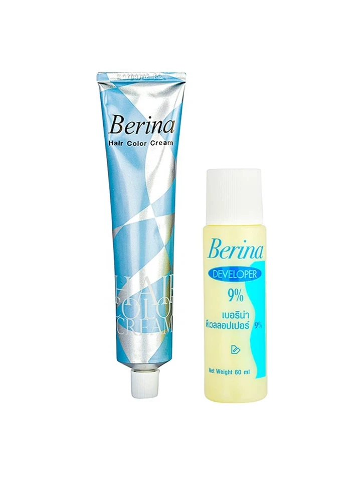 Berina A21 Light Grey Silver Permanent Hair Dye Color Cream Unisex - P - Image 3 of 4