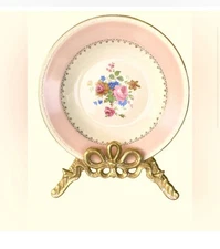 Set 4 Vintage Homer Laughlin Georgian Eggshell Marilyn Pink Soup Salad Bowl 6.25