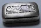 5 Oz .999 Silver Bar Mint APMEX 5 oz Cast-Poured Silver Bar, No Reserve $