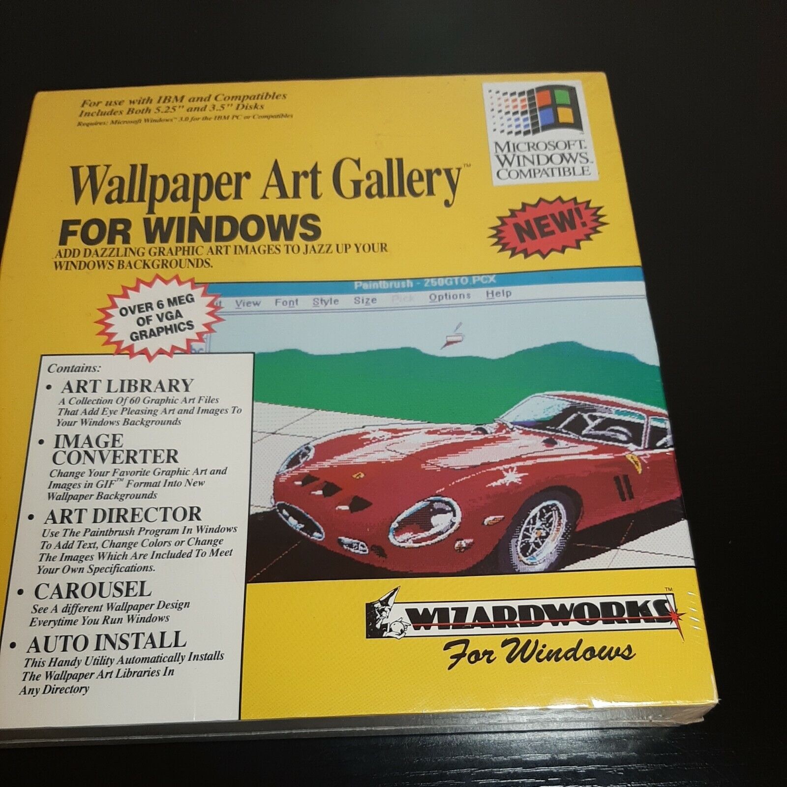 New Wallpaper Art Gallery Microsoft Windows  Vintage Box PC Wizardworks  disks | eBay