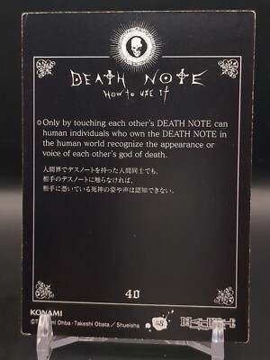 Near #58 Death Note Trading Card Game 2008 KONAMI Japan TCG CCG D1