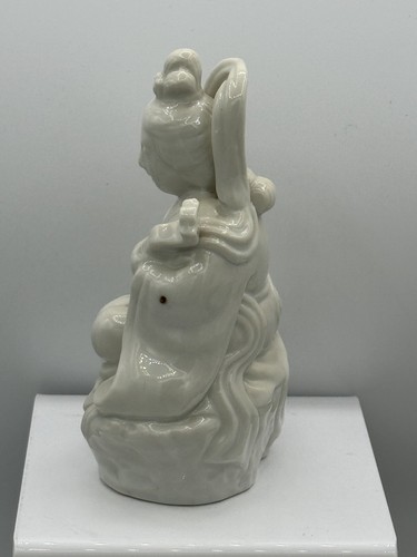 Japanese Goddess Benzaiten / Benten Lucky God playing Pipa Figurine 6” - Picture 3 of 9