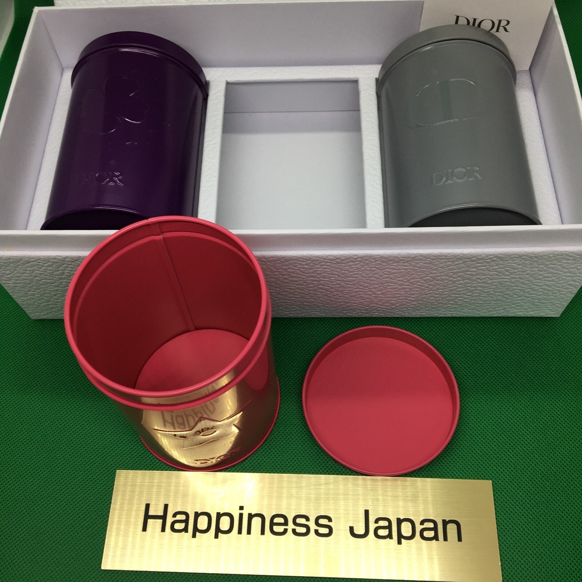 DIOR キャニスターセット Dior Gift Can Case 3 Set Canister Purple Pink Gray Star Logo