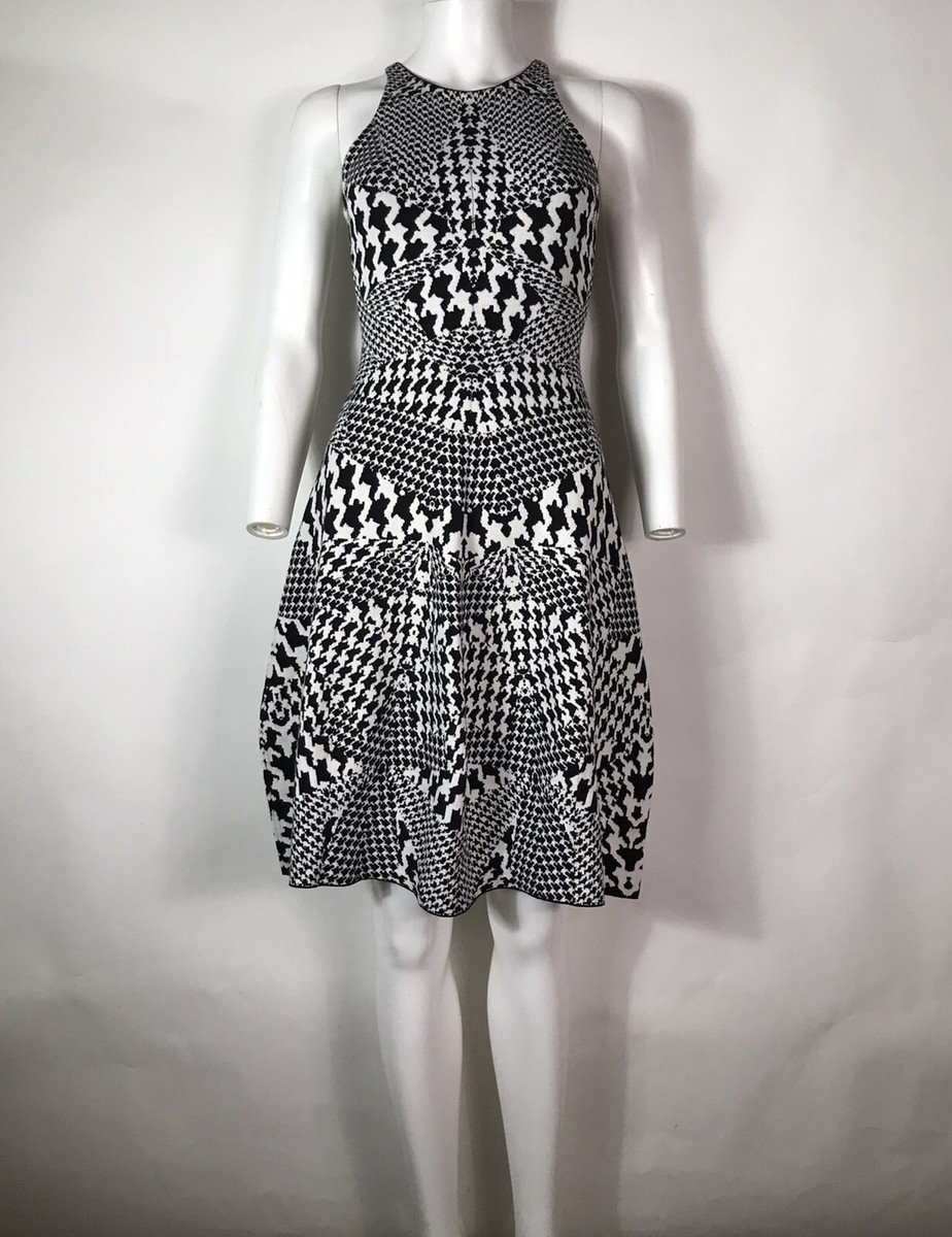Vtg Alexander McQueen McQ Houndstooth Knit Dress XS | eBay