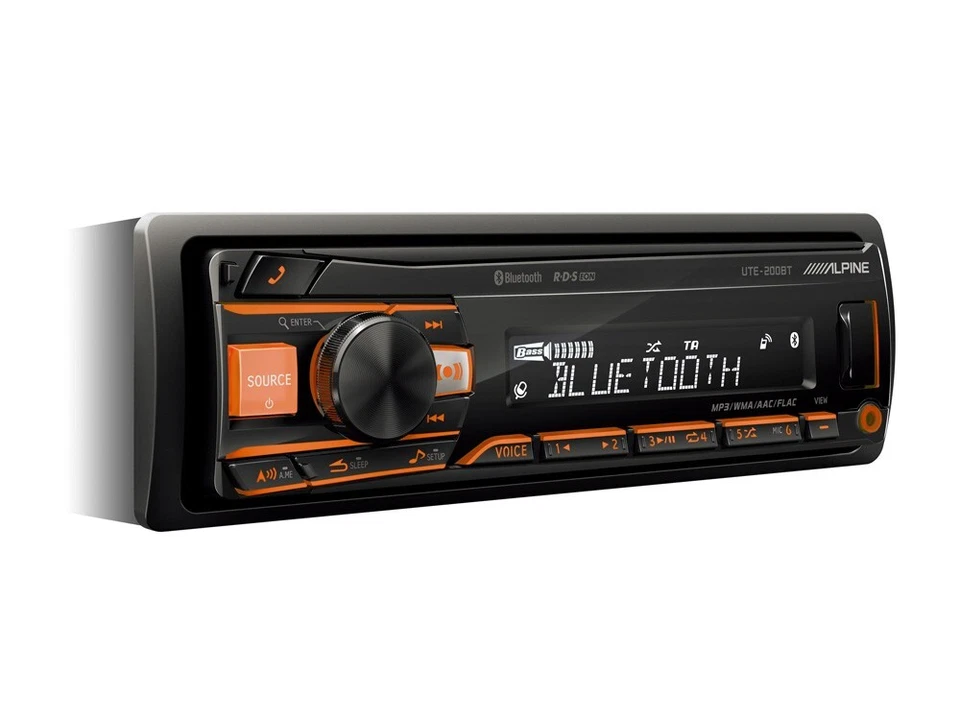 Set Radio Autoradio ALPINE UTE-200BT + Verkleidung 1DIN Grau Alfa 147 - Bild 3 von 4