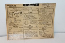 1950 BUICK EIGHT CYLINDER TUNE UP CHART  W/WIRING DIAGRAMS 